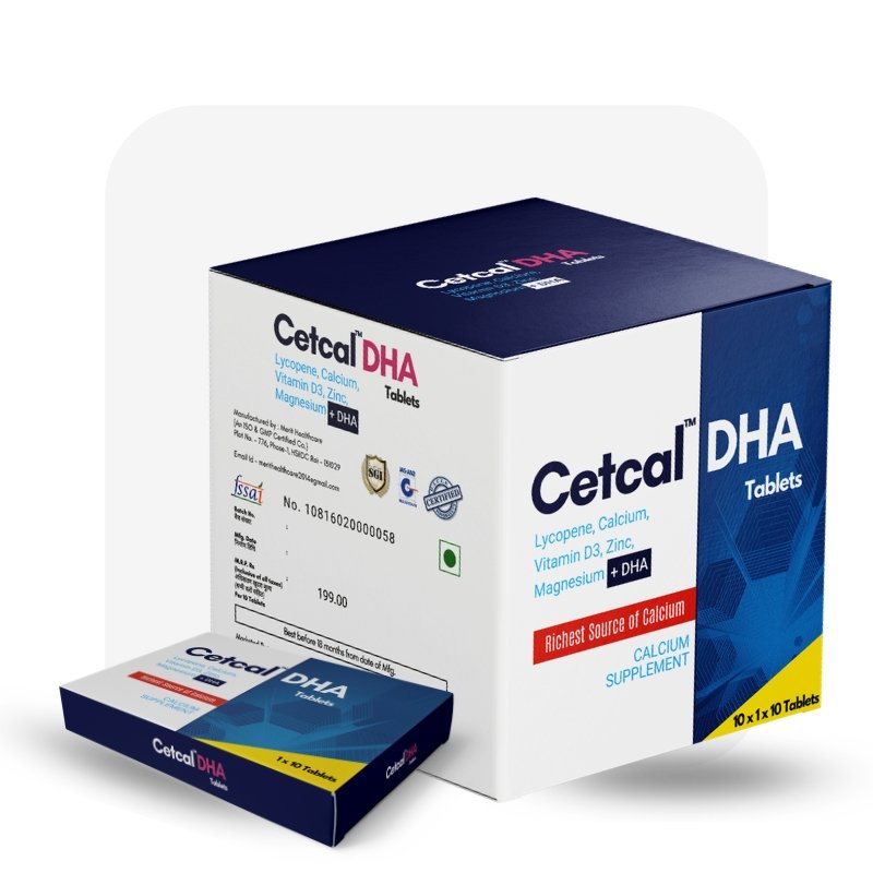 Cetcal DHA Calcium DHA Omega 3 Brain and Bone Health Supplement by MDPL India