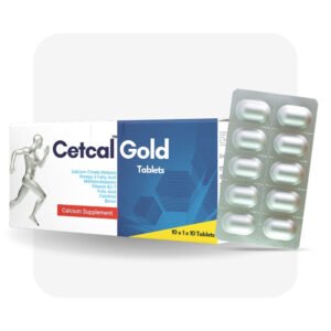 Cetcal Gold Premium Calcium Citrate Maleate Calcitriol Complete Bone Care Supplement Front by MDPL India