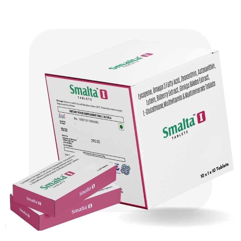 Smalta I Astaxanthin Zeaxanthin Eye Skin Health Vision Supplement by MDPL India