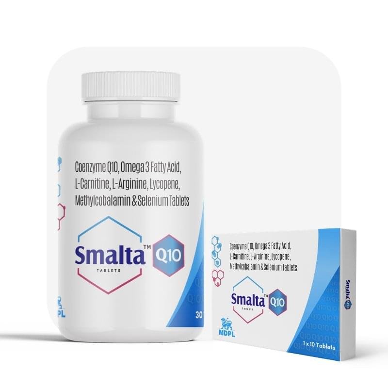 Smalta Q10 Coenzyme Q10 Cardiac Neuro Derma Women Health Supplement by MDPL India